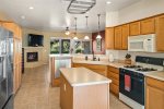 The kitchen is fully-fitted